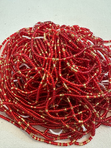 Red & Gold Waistbeads