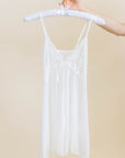 White Sheer Babydoll Dress - NerissaNefeteri